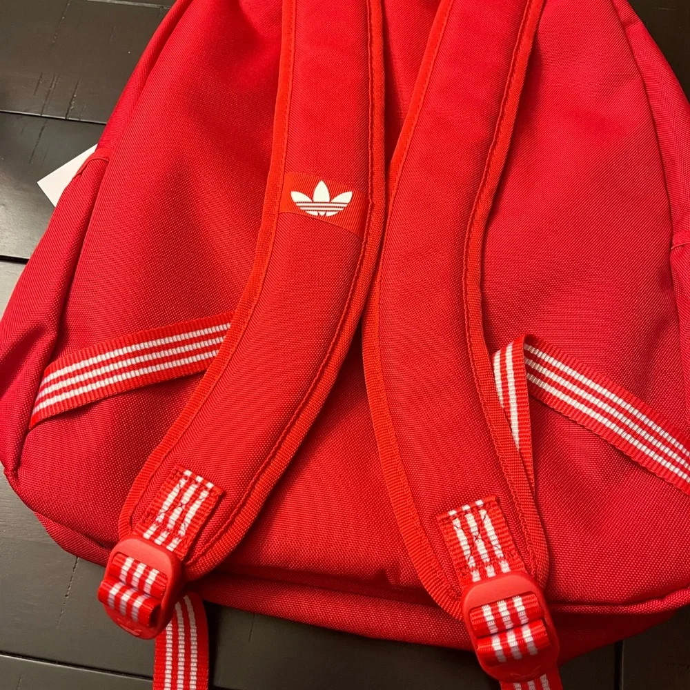 Adidas Trefoil Adicolor Backpack Book Bag Red New Boys Girls